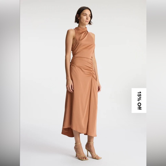 A.L.C. 🔥 Inez Satin Halter Dress - Picture 8 of 11